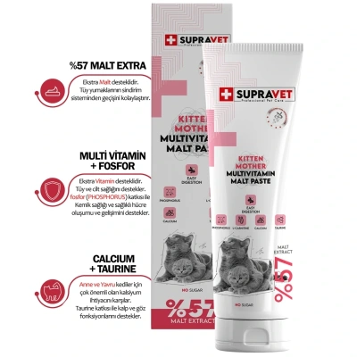 Supravet Kitten & Mother Multi Vitamin Malt Paste 30 gr