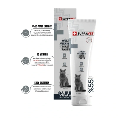 Supravet Malt Paste Multivitamin Kedi Macunu