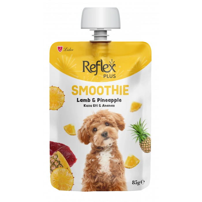 Reflex Plus Smoothie Kuzu Etli Ve Ananaslı Yavru Köpek Sıvı Ödül Maması 85 gr