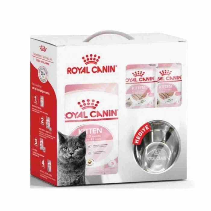 Royal Canin Premia Bundle (Kitten 2 kg + 6 Adet Kitten Yaş Mama + 8 Oz. Mama Tası)