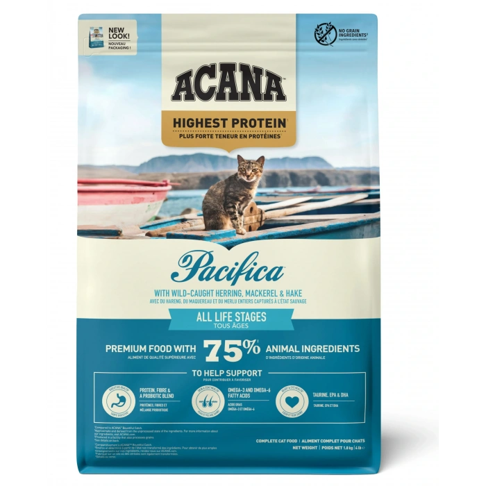 Acana Pacifica Balıklı Tahılsız Yetişkin Kedi Maması 1,8 kg