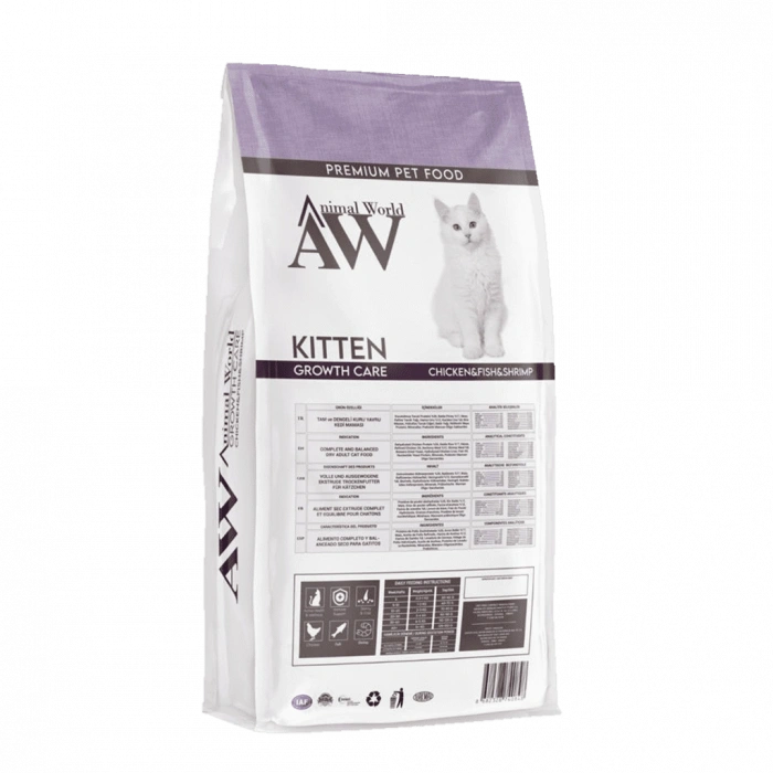 Animal World Tavuklu, Balıklı & Karidesli Yavru Kedi Maması 15 kg