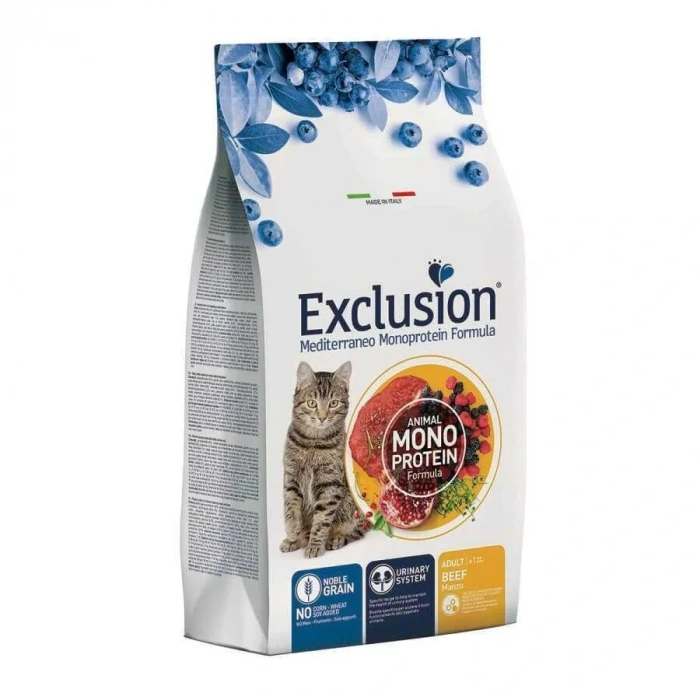 Exclusion Monoprotein Sığır Etli Düşük Tahıllı Yetişkin Kedi Maması 12 kg