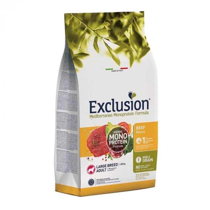 Exclusion Monoprotein Ton Balıklı ve Narlı Düşük Tahıllı Büyük Irk Yetişkin Köpek Maması 12kg
