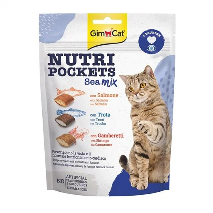 GimCat Nutripockets Kedi Ödülü Sea Mix Kedi Ödülü 150 gr