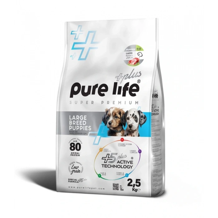 Pure Life Plus Kuzulu Büyük Irk Yavru Köpek Maması 2.5kg