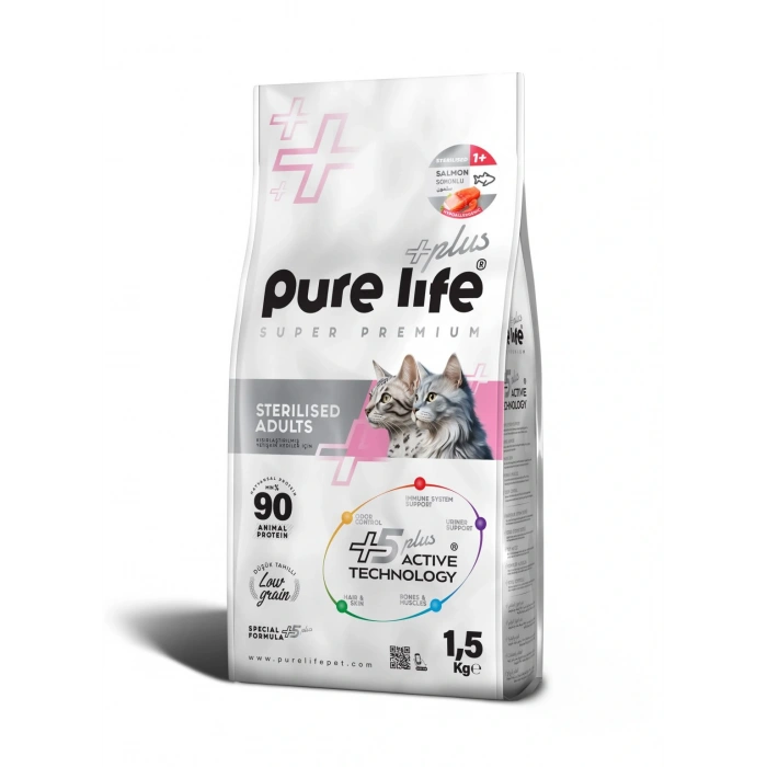 Pure Life Plus Somonlu Kısırlaştırılmış Kedi Maması 1.5kg