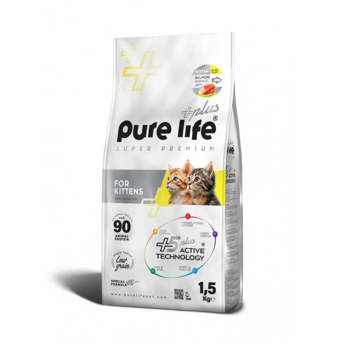 Pure Life Plus Somonlu Yavru Kedi Maması 1.5kg