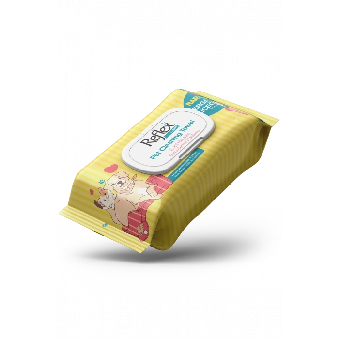 Reflex Care Evcil Hayvanlar için Nergis Çiçeği Kokulu Temizleme Havlusu 50 Adet