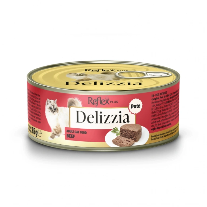 Reflex Plus Delizzia Kıyılmış Dana Etli Yetişkin Kedi Maması 85 gr