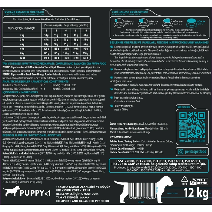 Signature Kuzulu Yavru Köpek Küçük Irk - 3 kg