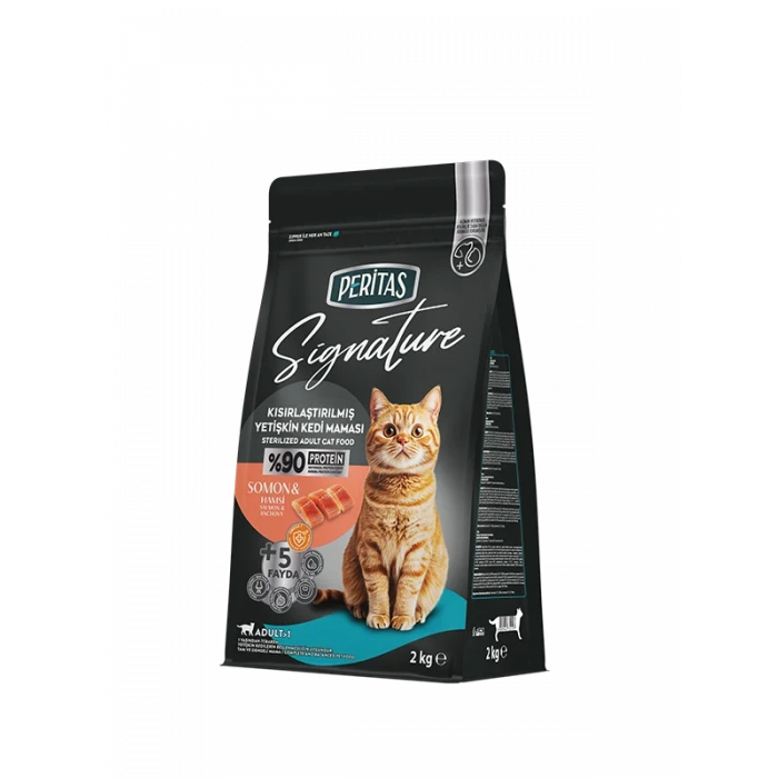 Signature Somonlu ve Hamsili Kısırlaştırılmış Yetişkin Kedi Maması 2 kg