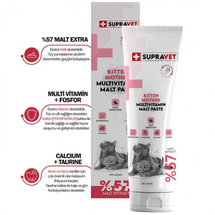 Supravet Kitten & Mother Multi Vitamin Malt Paste 30 gr