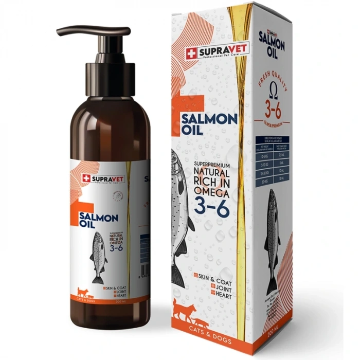 Supravet Salmon Oil Deri Tüy ve Sindirim İştah Açıcı Kedi ve Köpek Somon Yağı 200ml