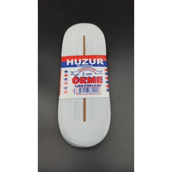 Beyaz - 2cm Paça Lastik Yassı Geniş 10mt Bx40