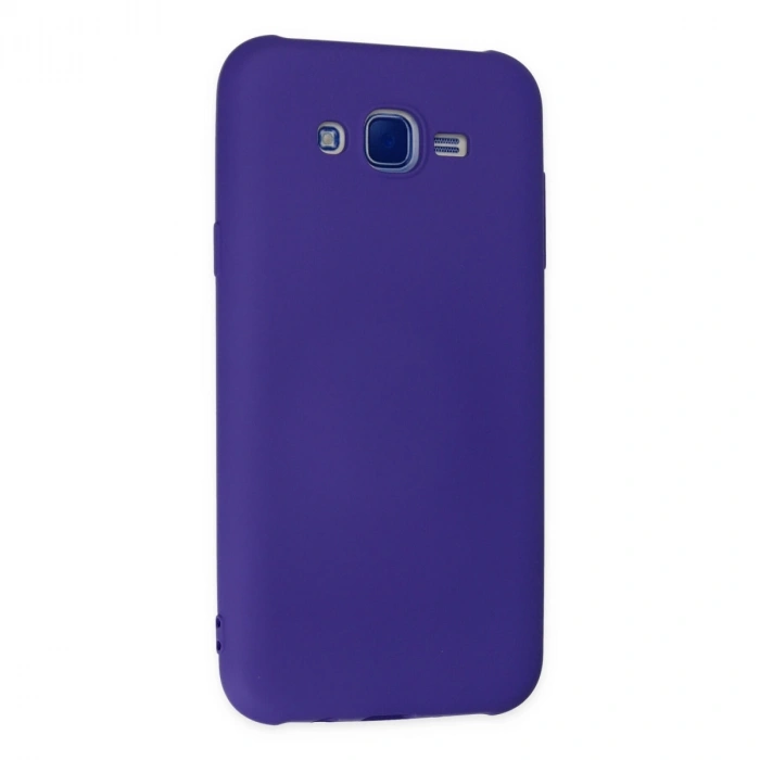 Galaxy J7 Kılıf Nano İçi Kadife Silikon - Mor