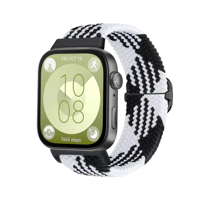Huawei Fit 4  Kordon - Siyah-beyaz