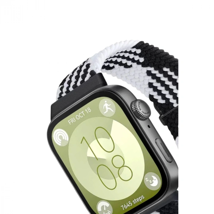 Huawei Fit 4  Kordon - Siyah-beyaz