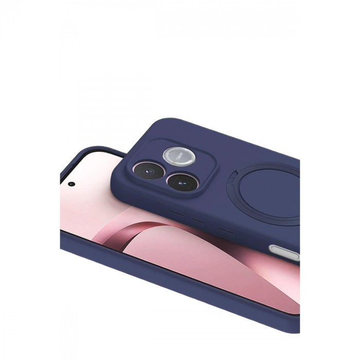 Huawei Honor 600 Lite Regal Magsafe Standlı Kapak - Lacivert