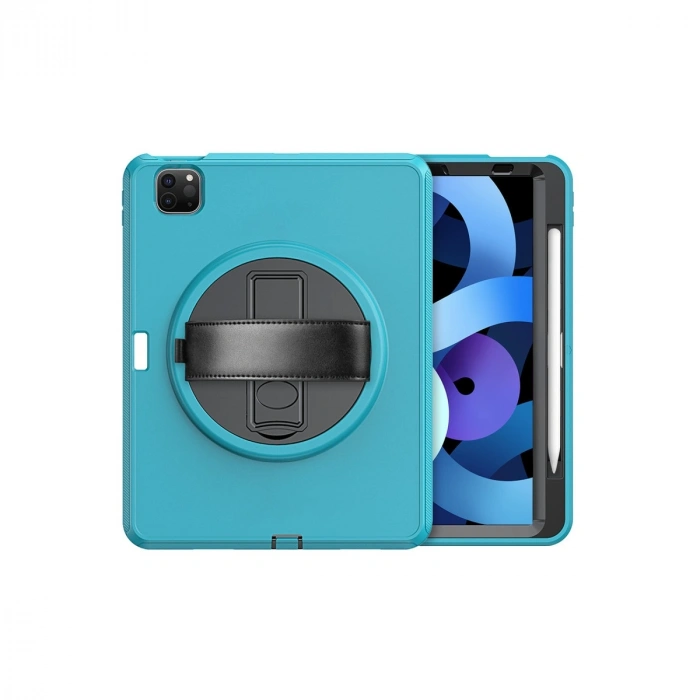 İpad Pro 11 (2018) Kılıf Hand Strap Tablet Kılıfı - Turkuaz