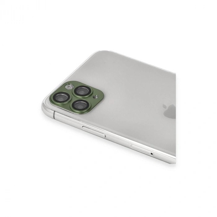 İphone 11 Pro Max Pers Alüminyum Kamera Lens - Yeşil