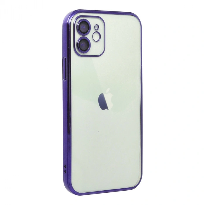 İphone 12 Kılıf Razer Lensli Silikon - Mor