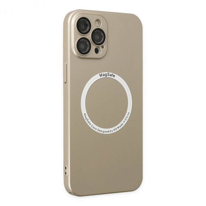 İphone 12 Pro Kılıf Jack Magneticsafe Lens Silikon - Gold