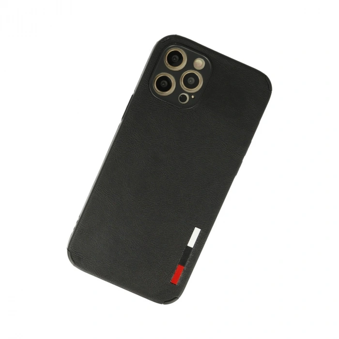 İphone 12 Pro Kılıf Loop Deri Silikon - Siyah