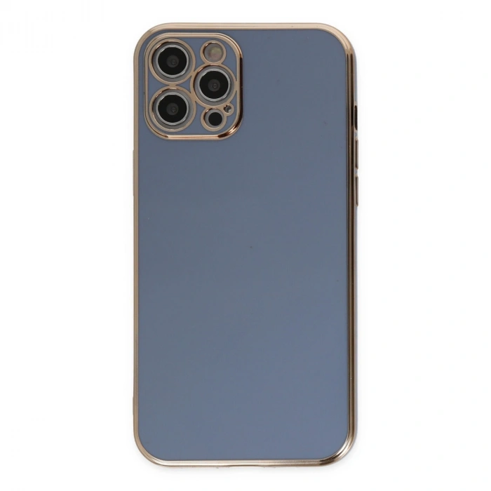 İphone 12 Pro Kılıf Volet Silikon - Mavi