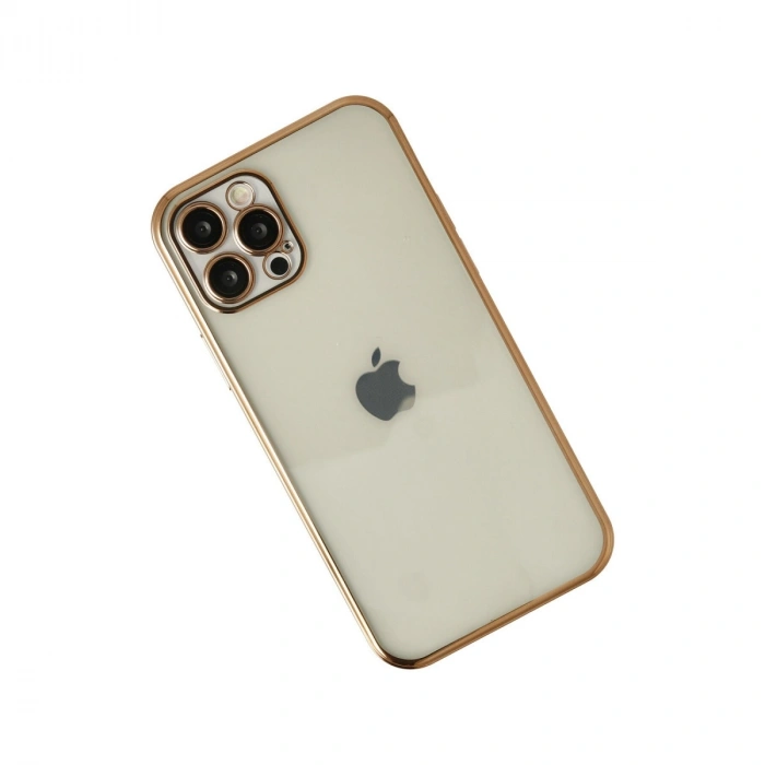 İphone 12 Pro Max Kılıf Razer Lensli Silikon - Gold