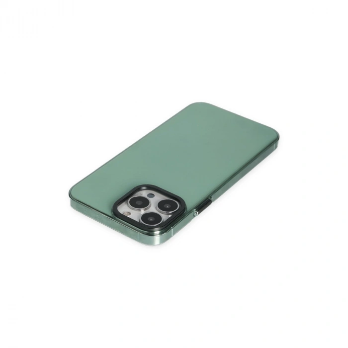 İphone 13 Pro Kılıf Anka Pc Sert Metal Kapak - Yeşil