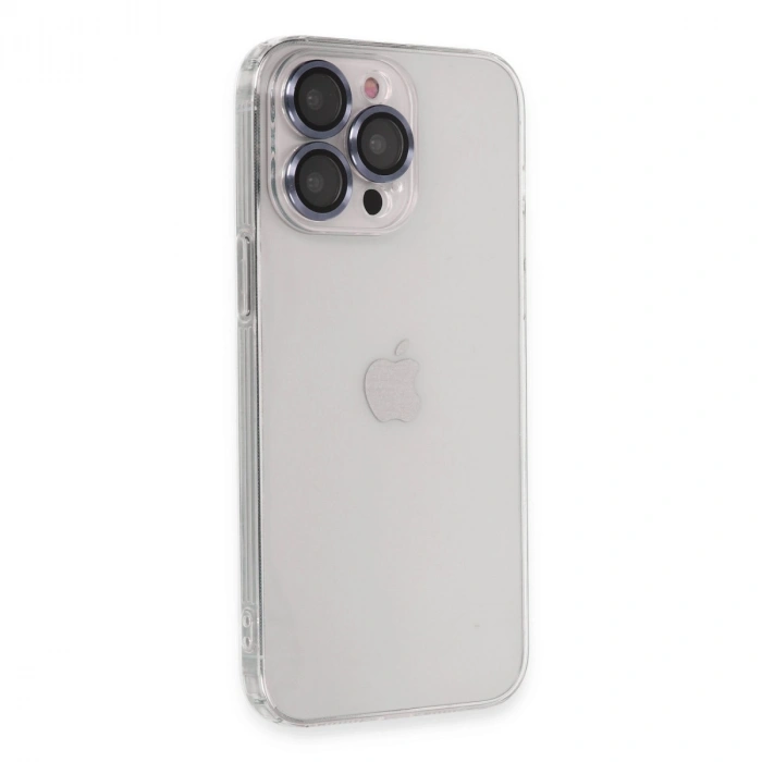 İphone 13 Pro Kılıf Luko Lens Silikon - Sierra Blue