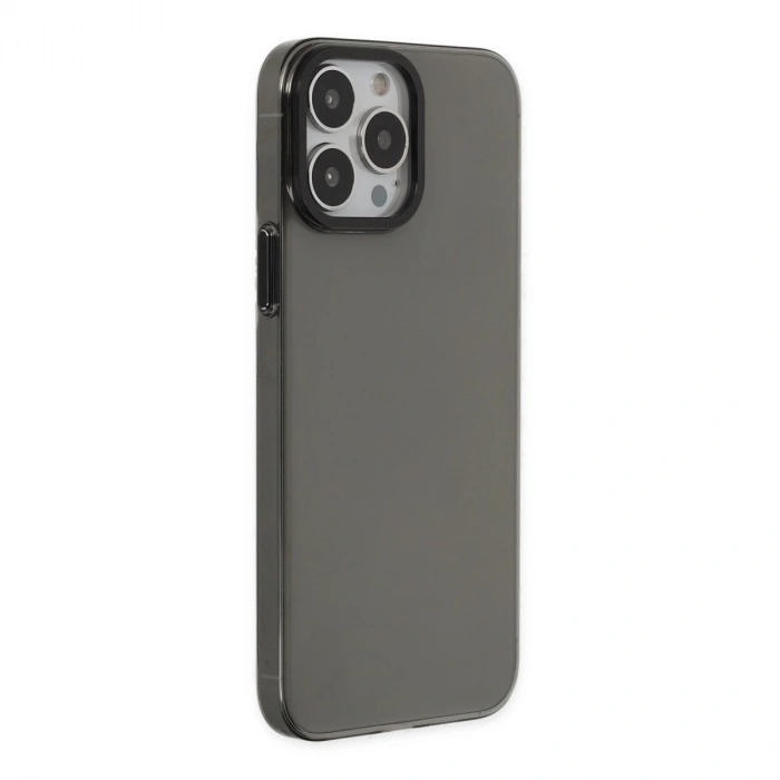 İphone 13 Pro Max Kılıf Anka Pc Sert Metal Kapak - Siyah