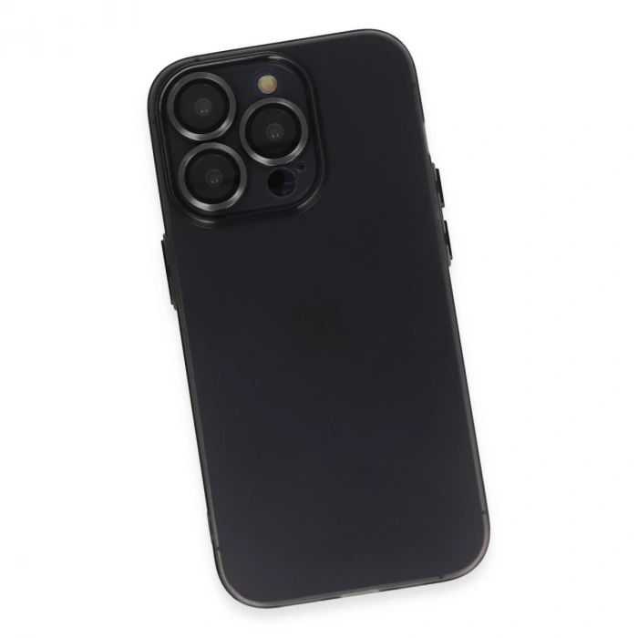 İphone 13 Pro Max Kılıf Luko Lens Silikon - Siyah