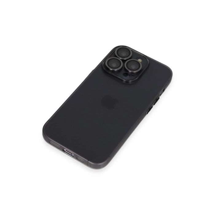 İphone 13 Pro Max Kılıf Luko Lens Silikon - Siyah