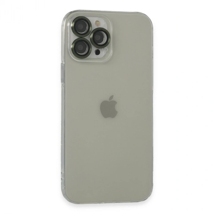 İphone 13 Pro Max Kılıf Luko Lens Silikon - Yeşil