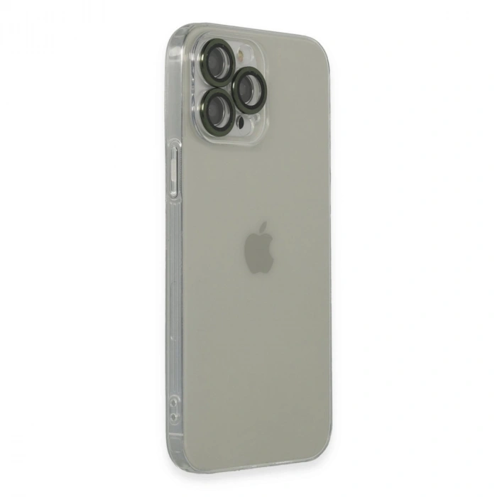 İphone 13 Pro Max Kılıf Luko Lens Silikon - Yeşil