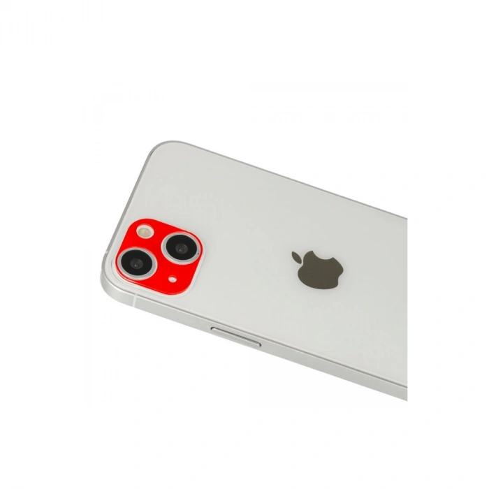 İphone 13 Rainbow Kamera Lens Koruma Cam - Kırmızı