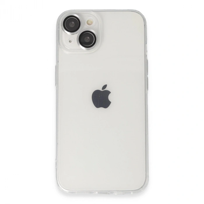 İphone 14 Kılıf Luko Lens Silikon - Gümüş