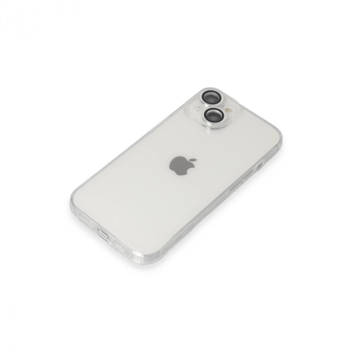 İphone 14 Kılıf Luko Lens Silikon - Gümüş