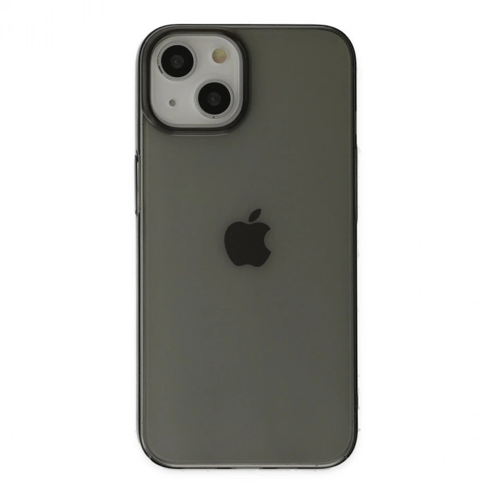 İphone 14 Plus Kılıf Pc Sert Şeffaf Kapak - Siyah
