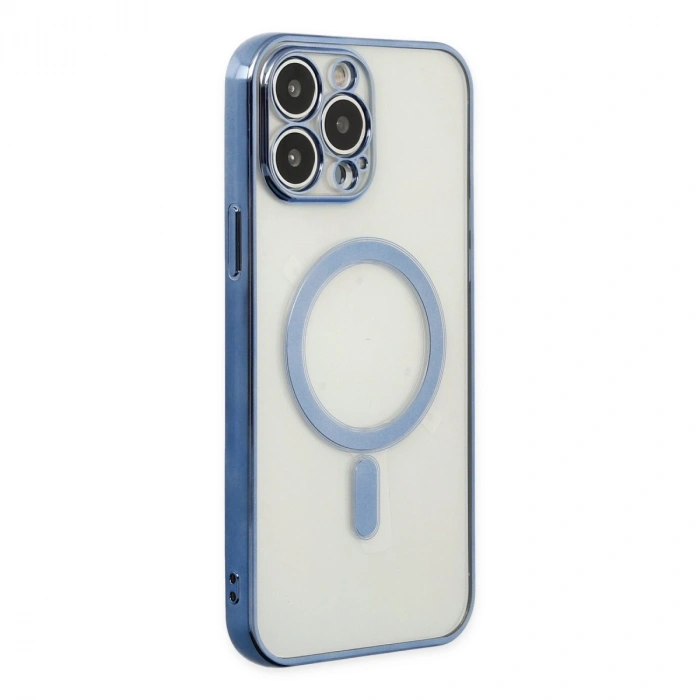 İphone 14 Pro Kılıf Magneticsafe Lazer Silikon - Sierra Blue