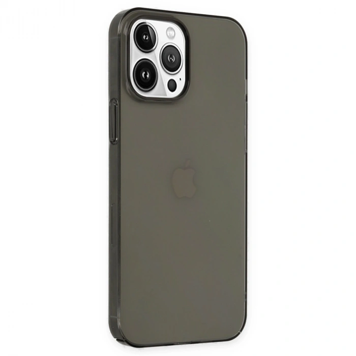 İphone 14 Pro Kılıf Pc Sert Şeffaf Kapak - Siyah