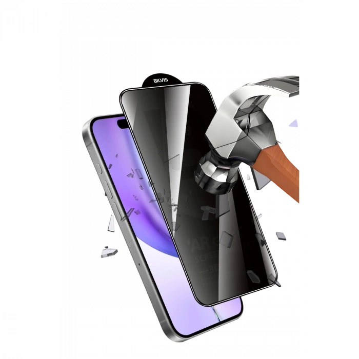 İphone 14 Pro Max 5d Privacy Diamond Hayalet Cam Ekran Koruyucu