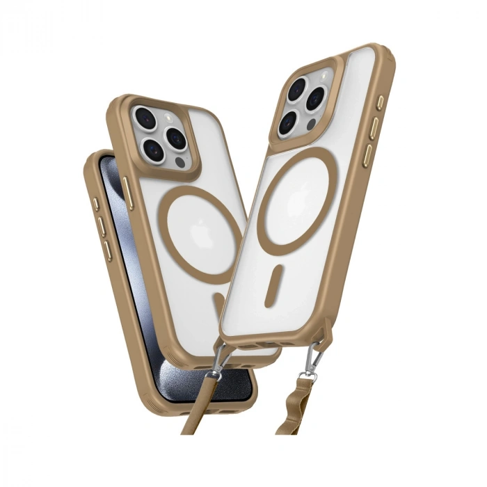 İphone 14 Pro Max Kılıf Enka Magsafe Silikon Kılıf - Desert