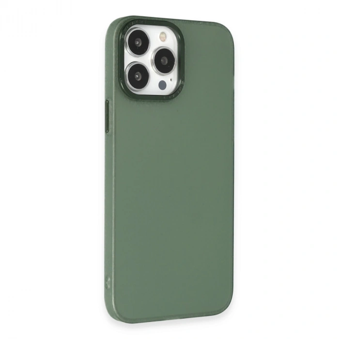 İphone 14 Pro Max Kılıf Modos Metal Kapak - Koyu Yeşil
