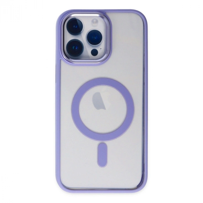 İphone 14 Pro Max Kılıf Room Magneticsafe Silikon - Lila