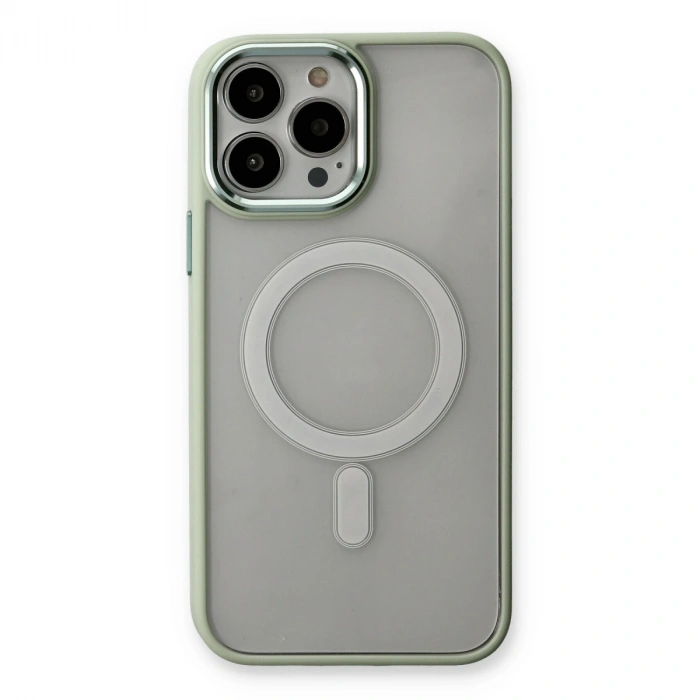 İphone 14 Pro Max Kılıf Room Magneticsafe Silikon - Su Yeşili