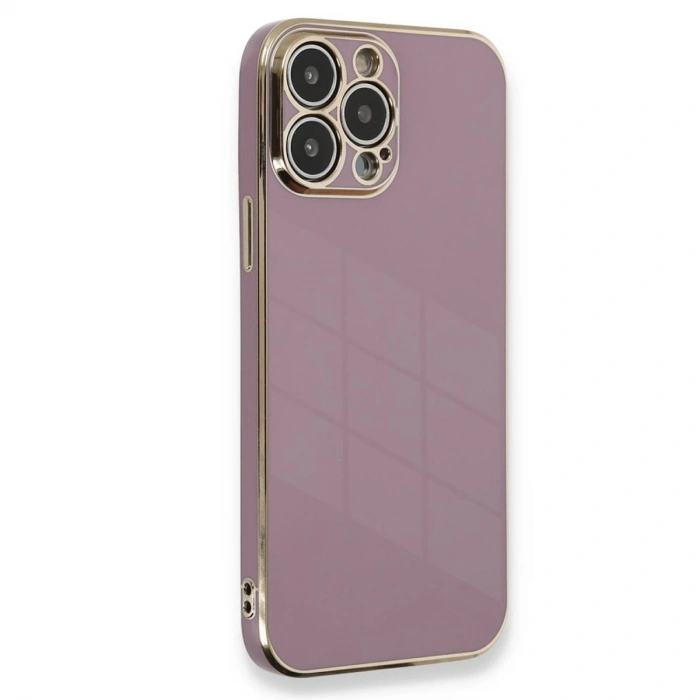 İphone 15 Pro Kılıf Volet Silikon - Mor
