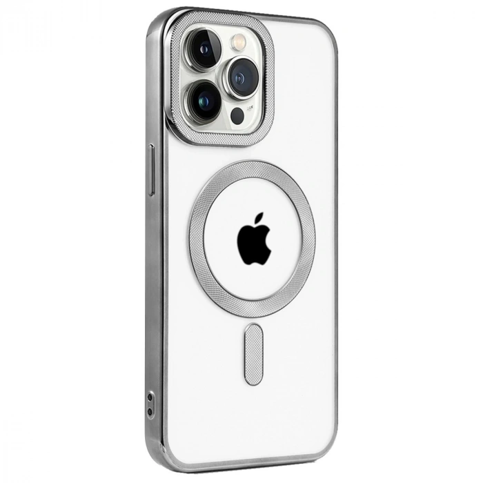 İphone 15 Pro Max Kılıf Kronos Magsafe Kapak - Titanyum Gri